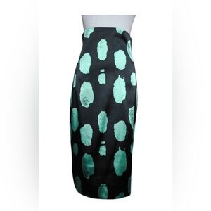 Vintage STEPHEN SPROUSE Black Green Pencil Day Glo Skirt RARE!